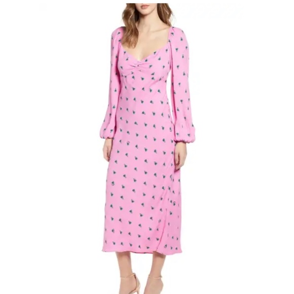 AFRM Dresses & Skirts - AFRM pink trixie midi dress XS